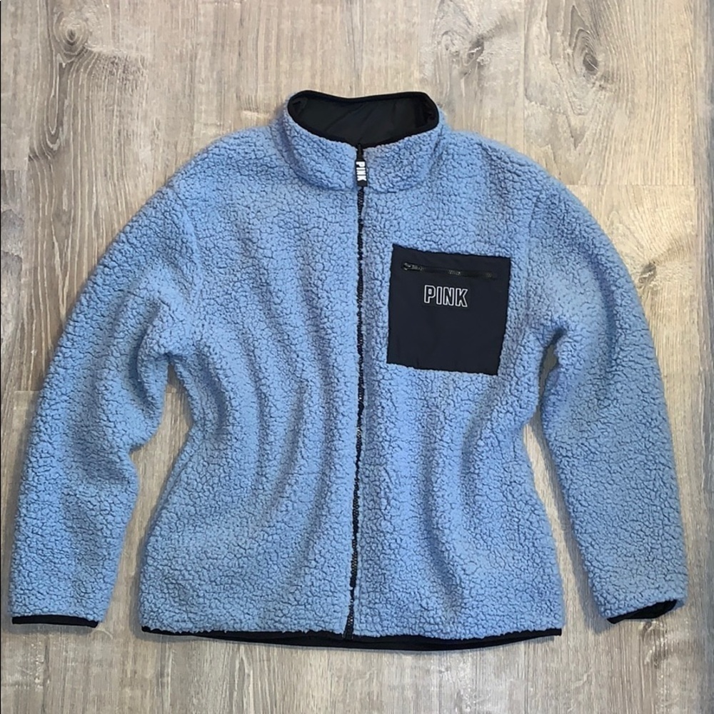 VS PINK Reversible Sherpa Full Zip Jacket